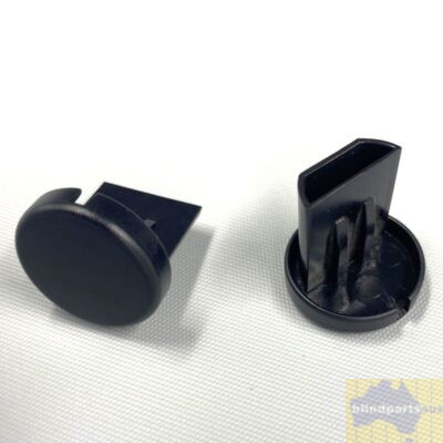 End cap 19mm round - black