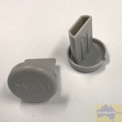 End cap for 19mm round bottom rails