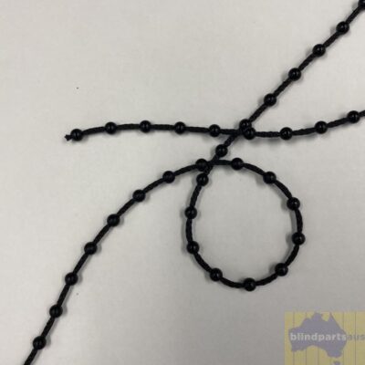 Single ball 4.5mm blind chain - black - sold by the metre