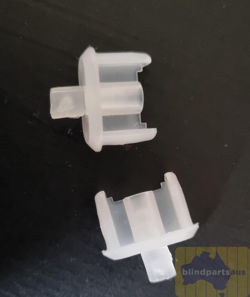 End Caps for 25mm venetian blinds with barrel pins- slimline - sold in pairs