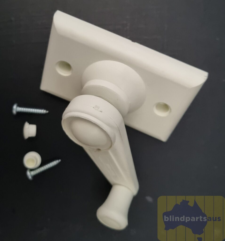 Escutcheon plate awning handle assembly off white/cream