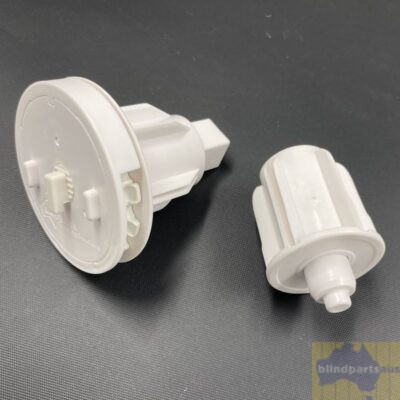 38mm Roller blind control set - pinned - direct drive - white