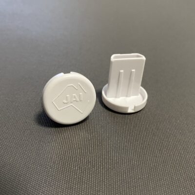 End Cap Round 19mm round Bottom Rail V2 white sold in pairs