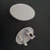 End Cap for roller blind bottom rail - Oval v2 - Acmeda - grey