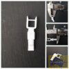 Universal joint and hanger for sloping vertical blinds, white