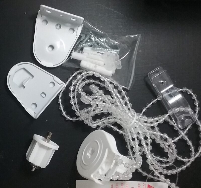 Fitting Kit 25mm metal brackets 25mm Fitting kit for roller blinds Spotlight and similar white metal brackets