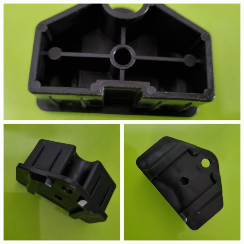 Outdoor Awning bottom rail end cap black 5 sided BLACK