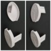 End caps oval white jai rollers End Cap Oval Bottom Rail V3 for Roller Blind white coloured