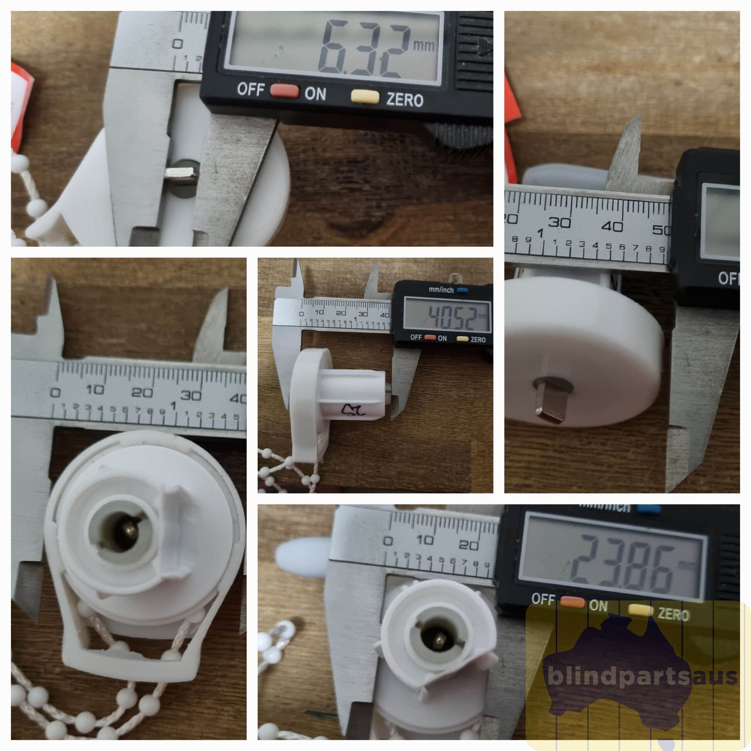 25mm control unit for roller blinds generic brand white flat pin drive