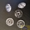 Braid Buttons or tape buttons 5.75mm for venetian blind bottom rails - Clear - Pack of 5
