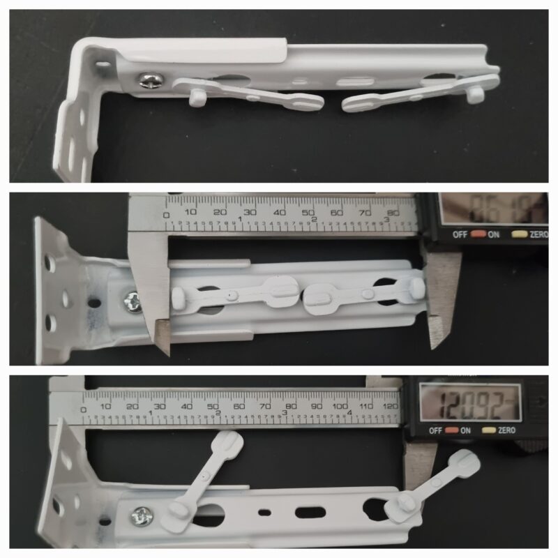 Face Fit Brackets double cam lock ext 120mm to 150mm for curtains