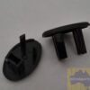 End Cap for roller blind bottom rail - Oval v2 - Acmeda - black