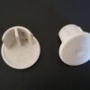 End Cap Round 19mm Bottom Rail V1 Acmeda  brand roller blinds - White - sold in pairs