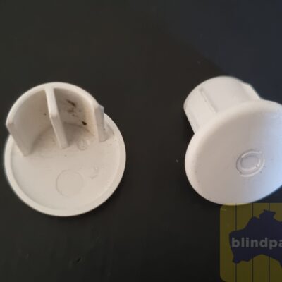 End cap round Acmeda ambi white End Cap Round 19mm Bottom Rail V1 Acmeda brand roller blinds - White - sold in pairs
