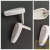 End cap tear drop grey 1 End cap tear drop Bottom Rail Generic roller blinds silver grey colour