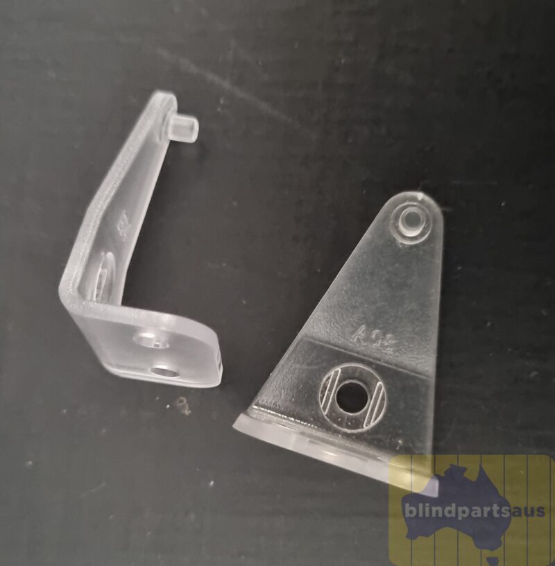 Hold downs FHA pinned Hold Down brackets 30mm high for 50mm Composite venetian blinds ..recess fit...price per pair