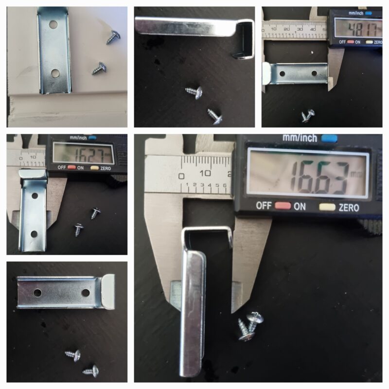 Pelmet or Valance clips 50mm for timber or composite blinds with screws
