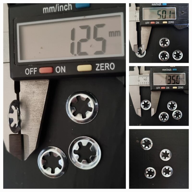 Thrust washers or star washers for vertical blinds replacement parts, Uniline