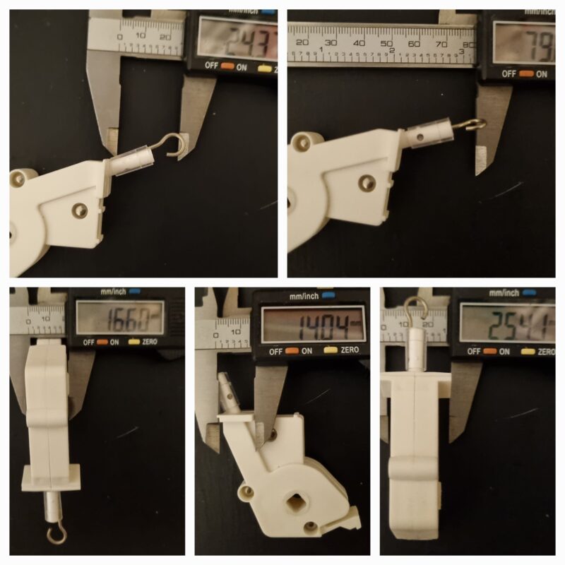 Tilter 50mm high profile wand operated Square drive style for venetian hook style