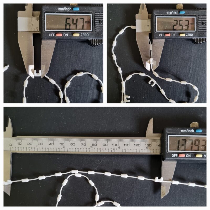 Bottom weight chain white only 127mm suits Uniline vertical blinds