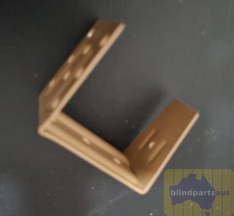 Fixing bracket for venetian blinds with 50 x 50mm high profile headrail - centre support bracket - coffee colour