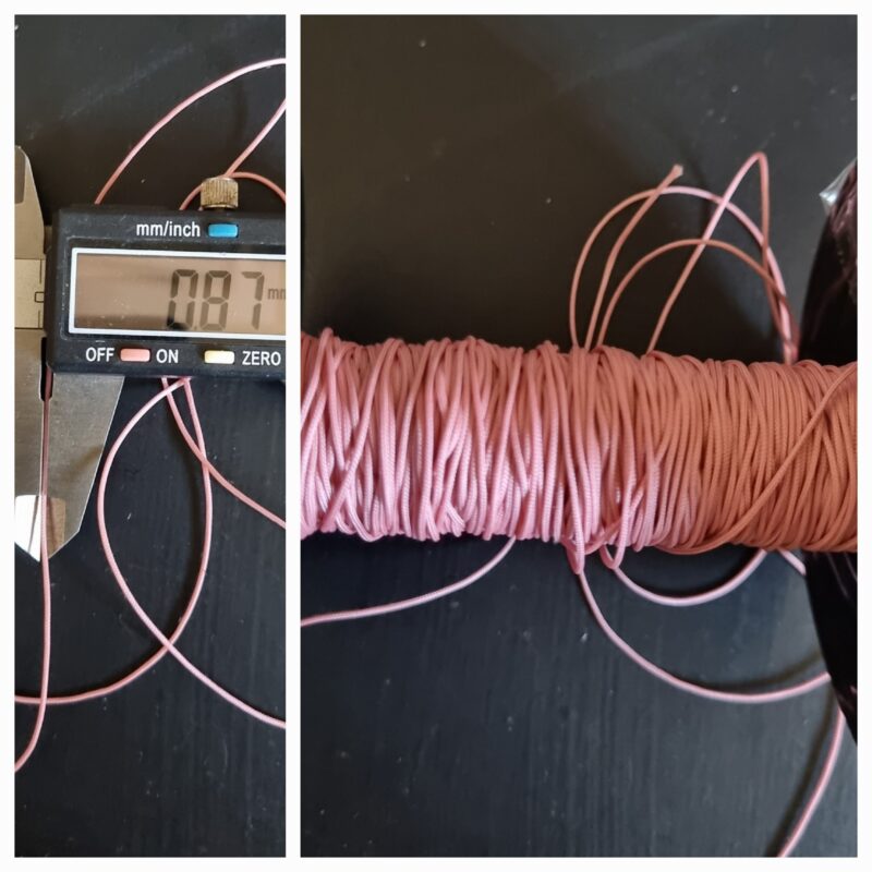 Cord 0.9mm operating or lifting cord - Rose - price per metre