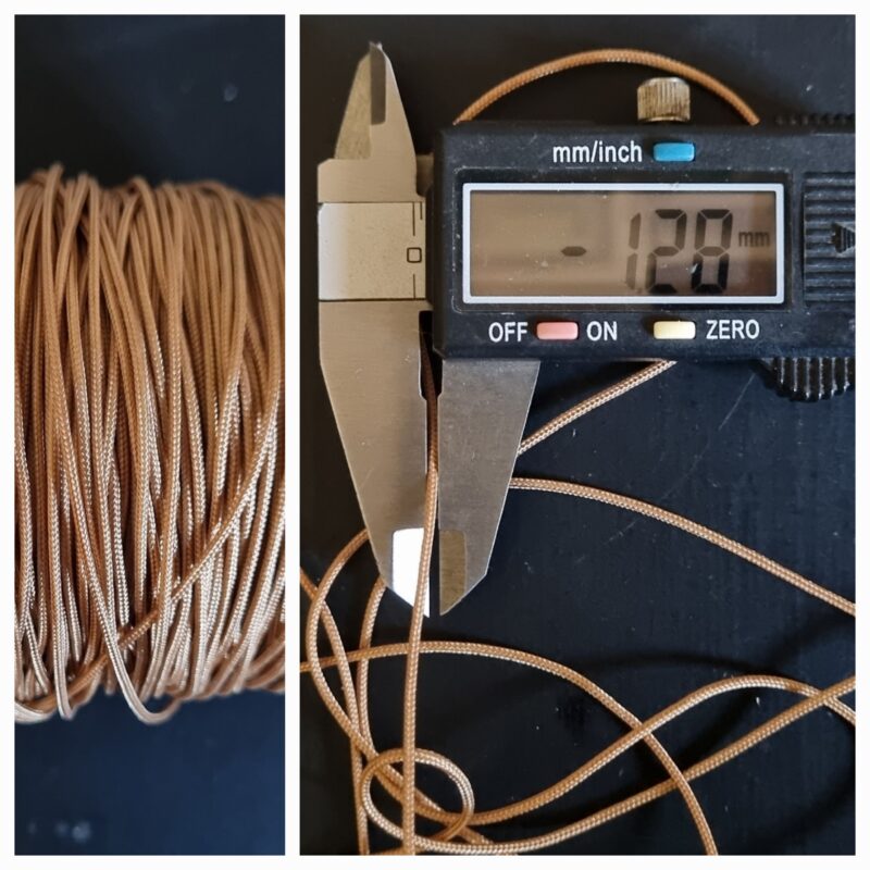 Cord 1.4mm Golden Oak / Tan coloured for 25mm venetian blinds & roman blinds...price per metre