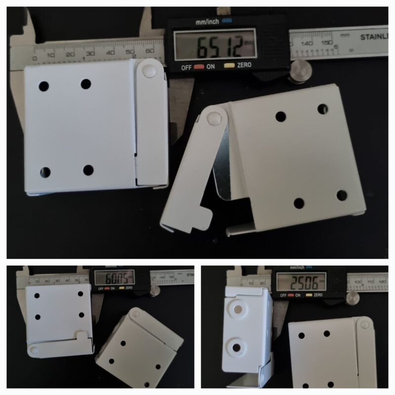 Fixing bracket 50mm white Fixing bracket for venetian blinds - 50 x 50mm headrail - metal hinged - white