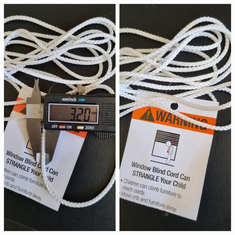 Cord Loop 1200mm drop for cellular blinds 3.2mm thick beige colour