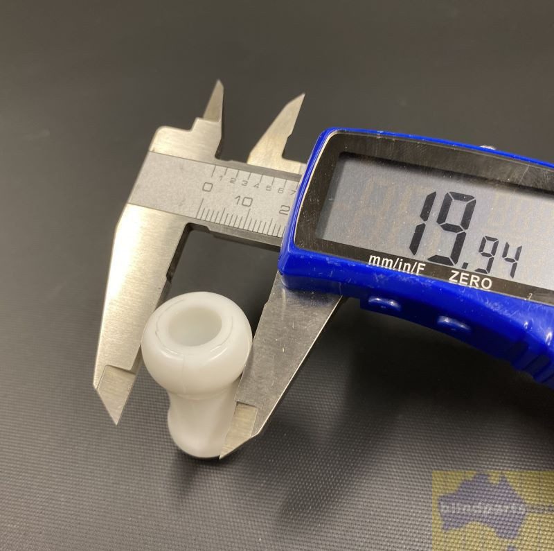 Cord acorn white plastic