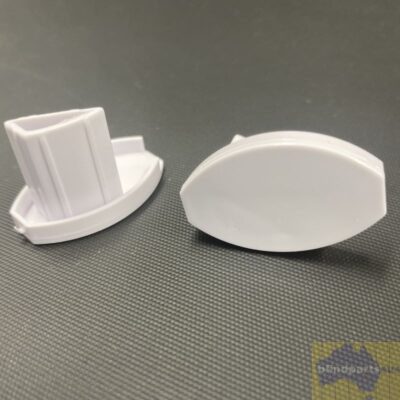 End cap for roller blinds bottom rails V4 oval white