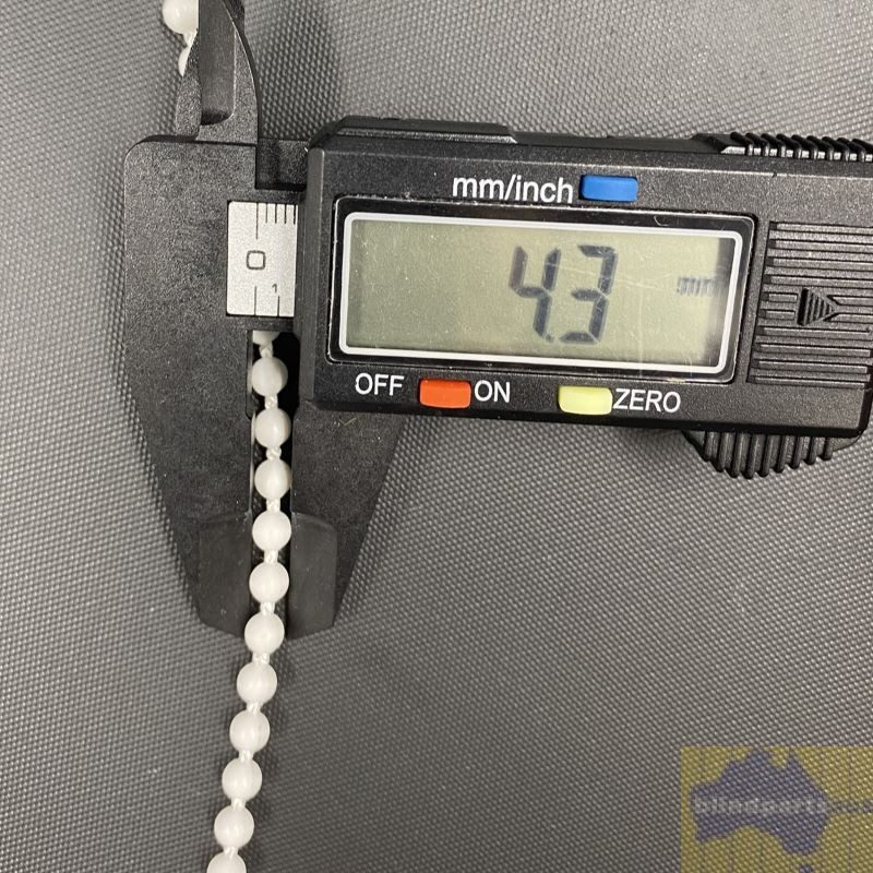 blind control chain 4.5mm white plastic