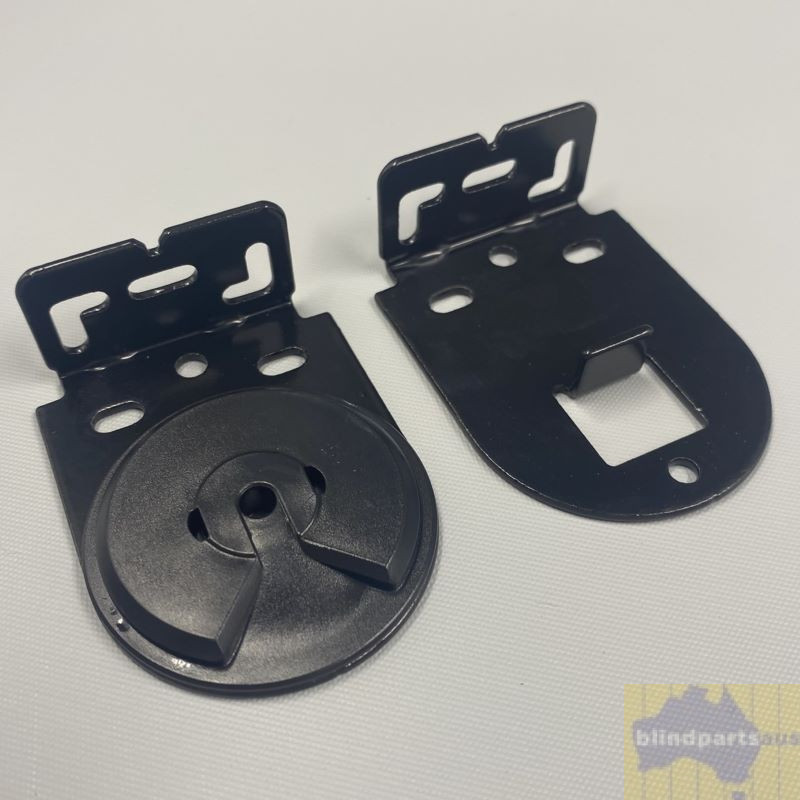 Roller blind bracket set - Uniline - black Roller blind bracket set - Uniline - black